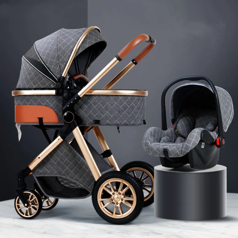 Poussette Trio 3-en-1 Royal – Luxe Élégant & Praticité