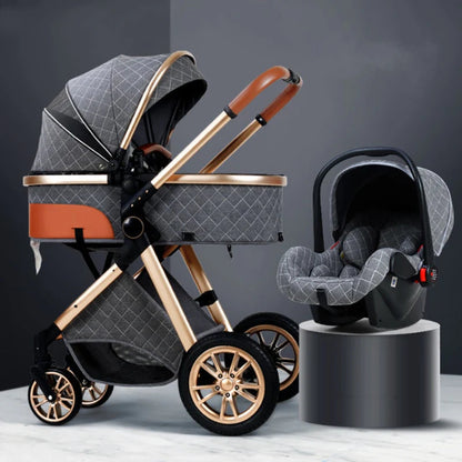 Poussette Trio 3-en-1 Royal – Luxe Élégant & Praticité
