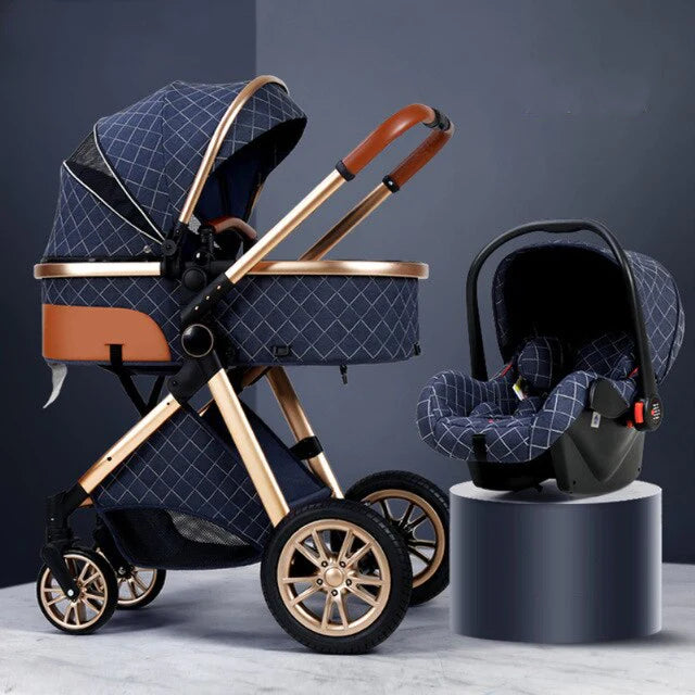 Poussette Trio 3-en-1 Royal – Luxe Élégant & Praticité