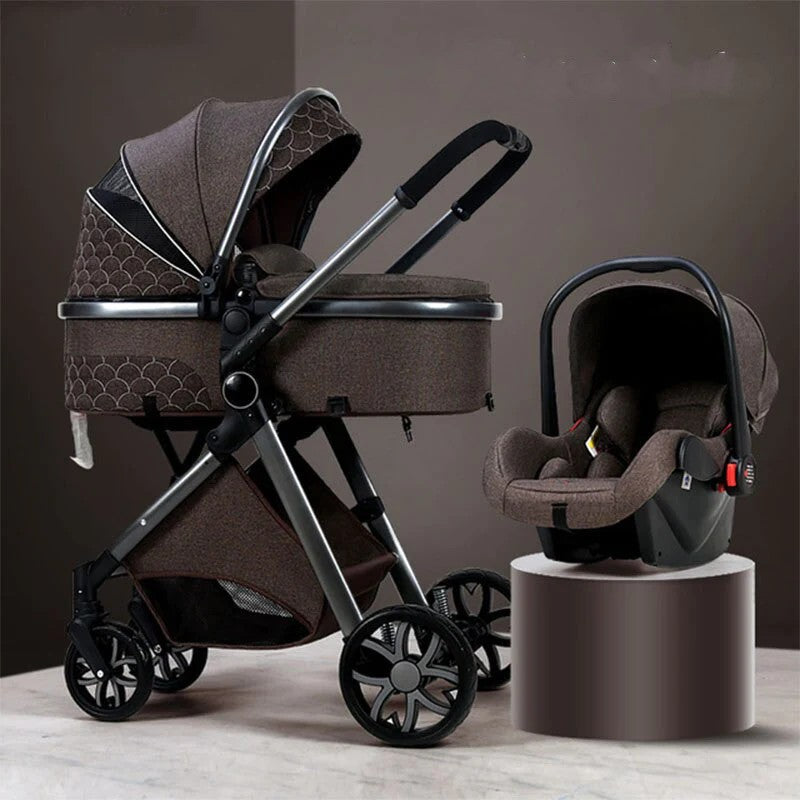 Poussette Trio 3-en-1 Royal – Luxe Élégant & Praticité