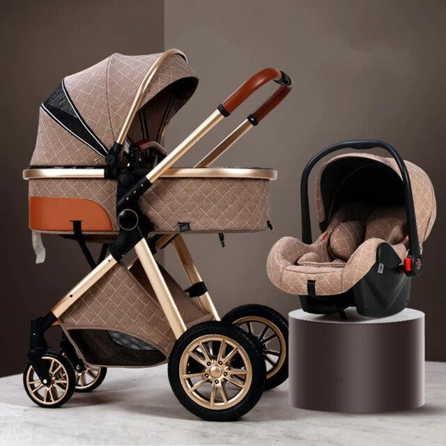 Poussette Trio 3-en-1 Royal – Luxe Élégant & Praticité